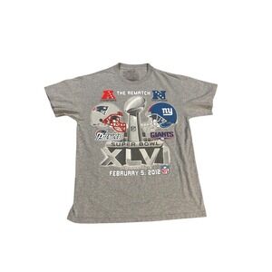 Columbia Super Bowl XLVI Shirt Giants Vs Patriots 2012 Grey‎ Size Medium